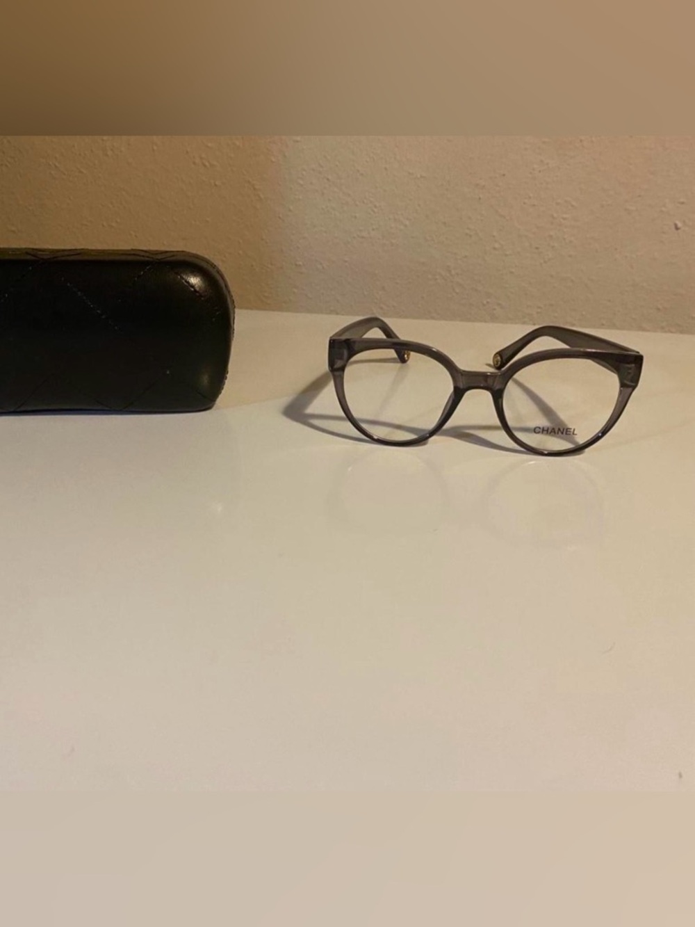 CHANEL Translucent Gray Round Women's Optical Glasses - Picture 2 of 6